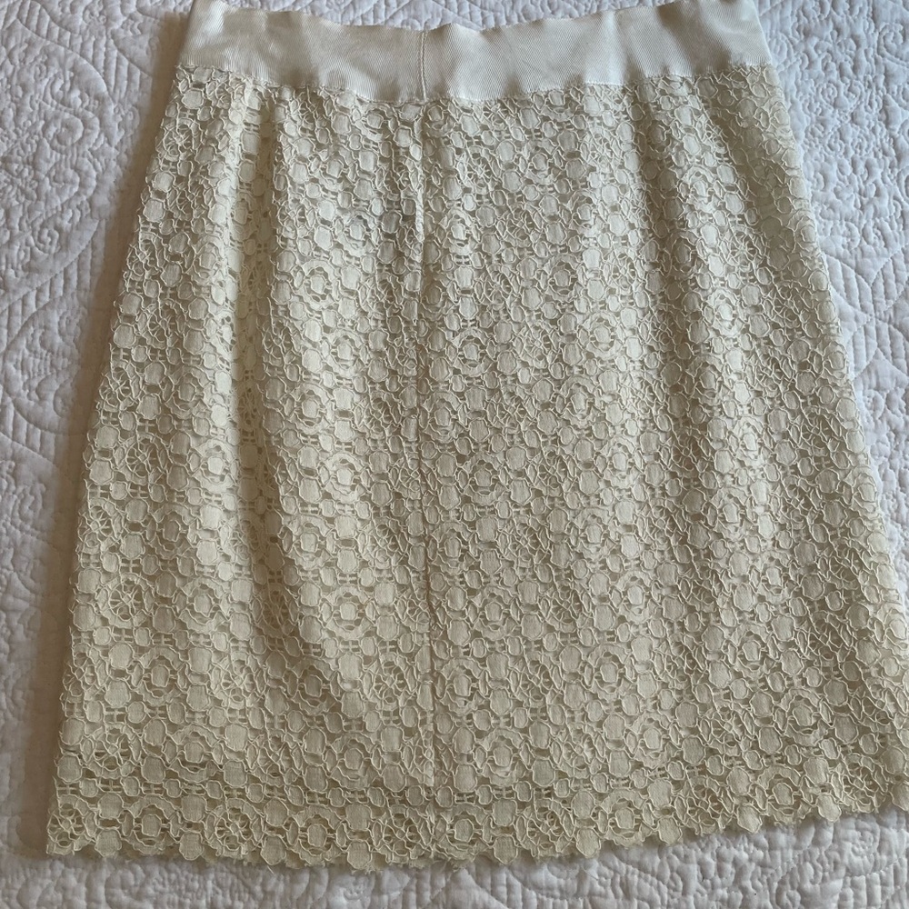 Elegant Cream Lace Skirt
